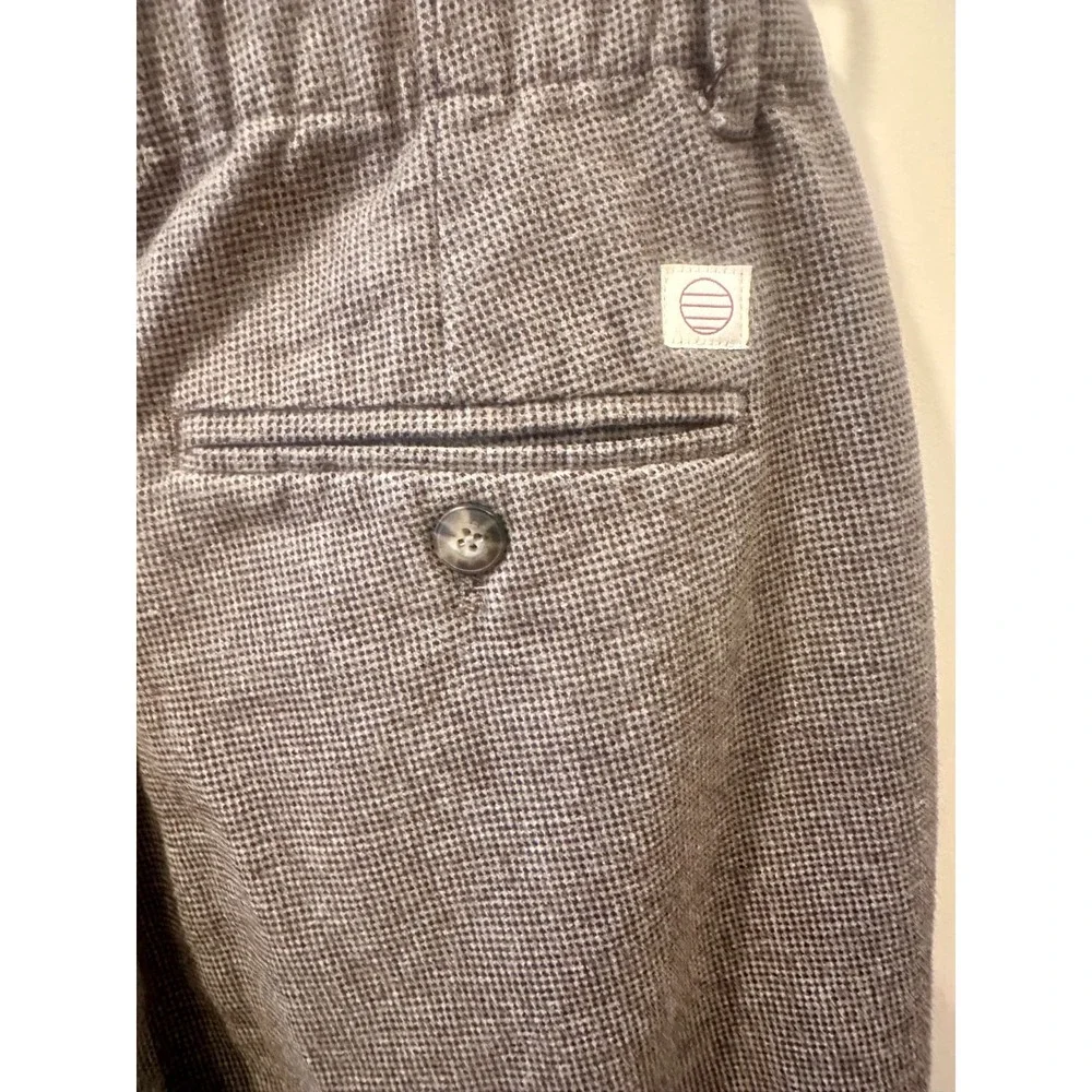 Marine Layer Saturday Slim Straight Houndstooth Chino Pants Sz S30 Classic $148